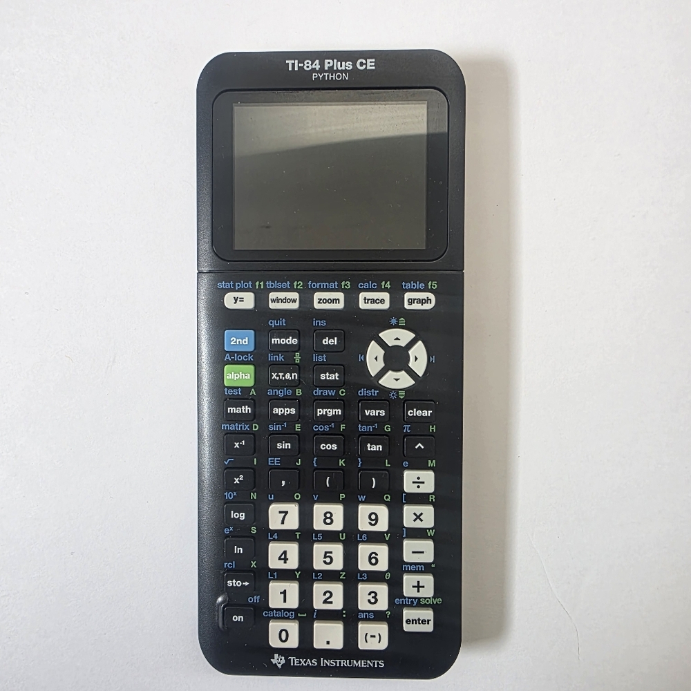 Texas Instruments TI-84 Plus CE Python Scientific Graphic Calculator.